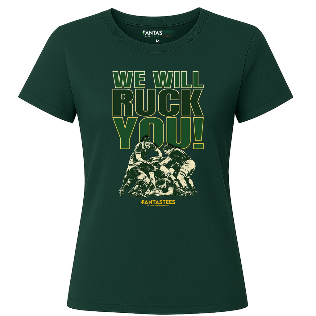 We Will Ruck You | Ladies Premium Crewneck T-Shirt