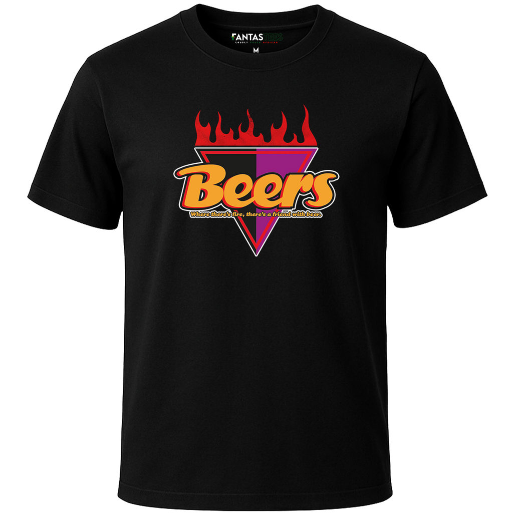 Beers Retro Steers Logo Braai Tee | Mens Premium Crewneck T-Shirt