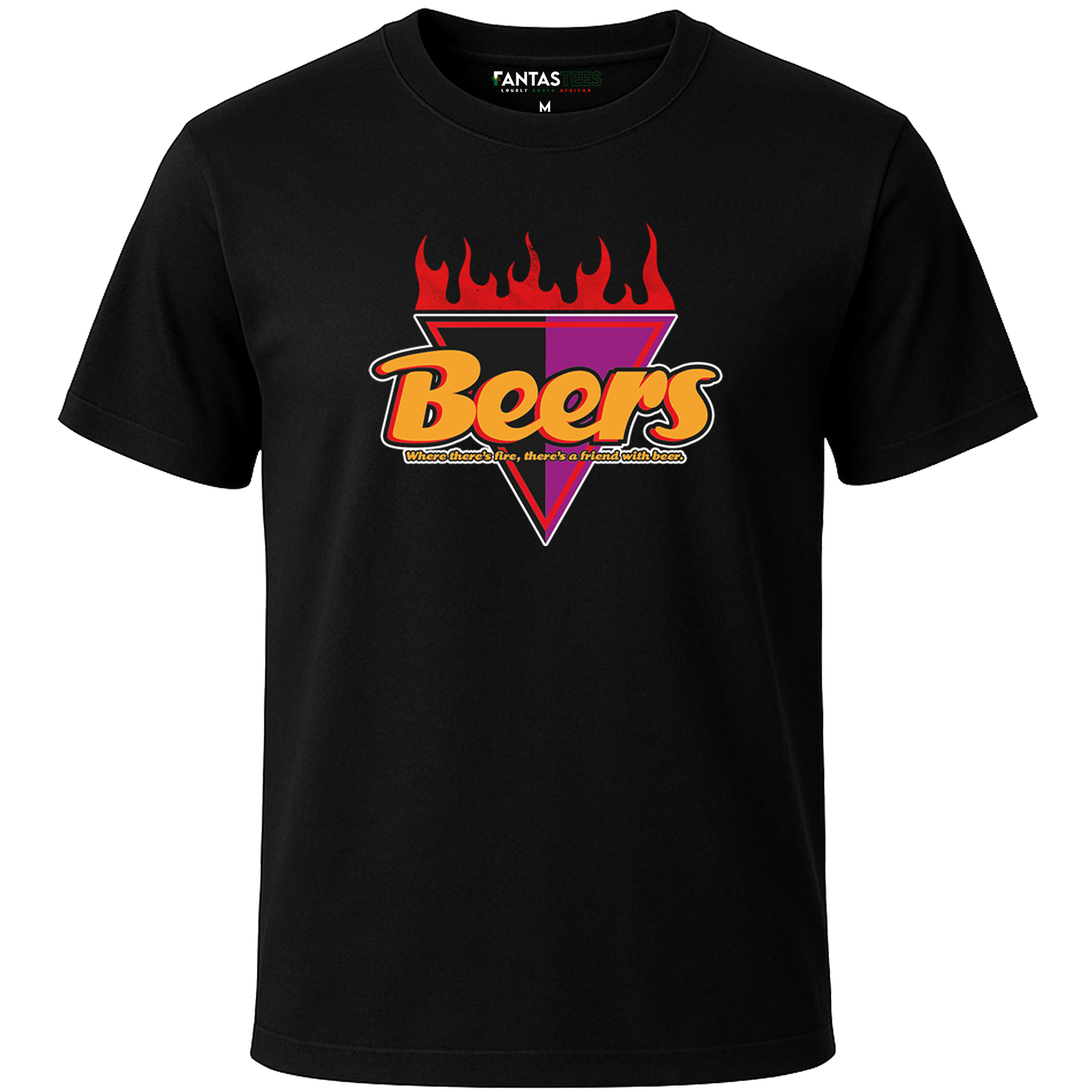 Beers Retro Steers Logo Braai Tee | Mens Premium Crewneck T-Shirt