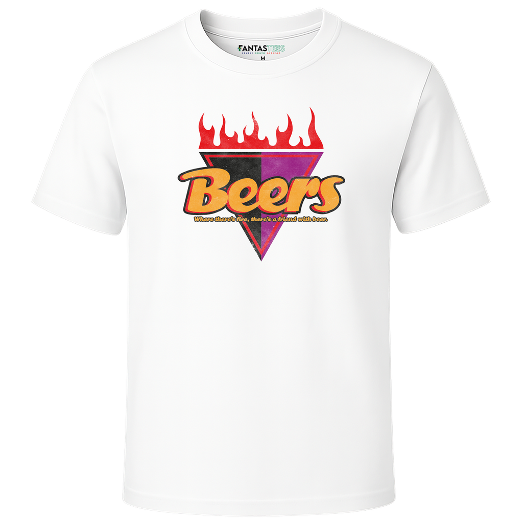 Beers Retro Steers Logo Braai Tee | Mens Premium Crewneck T-Shirt