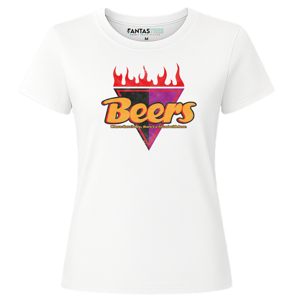 Beers Retro Steers Logo Tee| Ladies Premium Crewneck T-Shirt