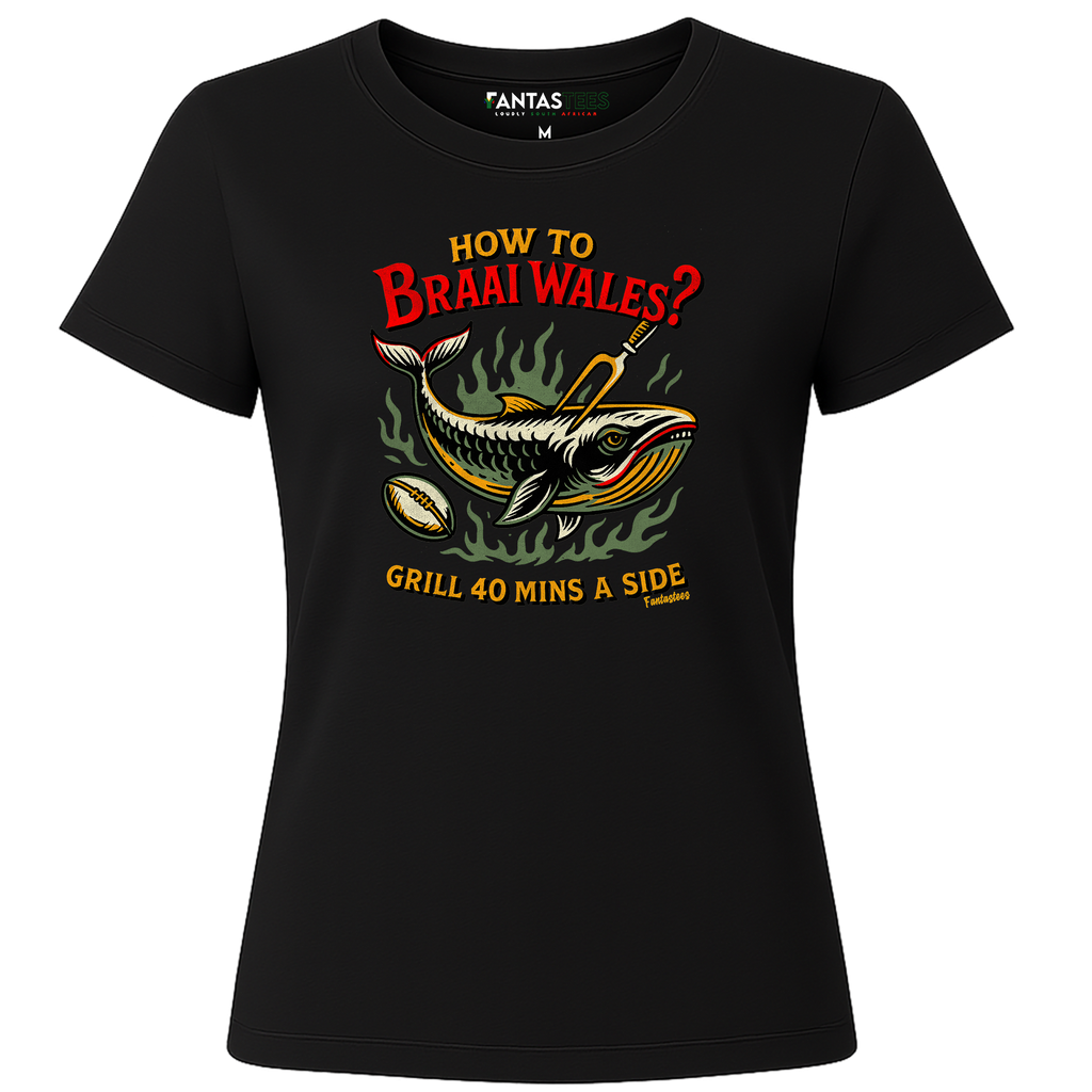 Braai Wales| Ladies Premium Crewneck T-Shirt