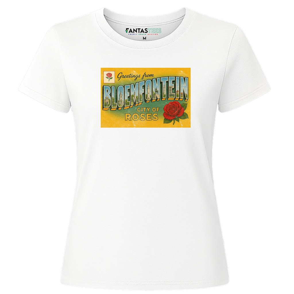 Bloemfontein Postcard Print | Ladies Premium Crewneck T-Shirt
