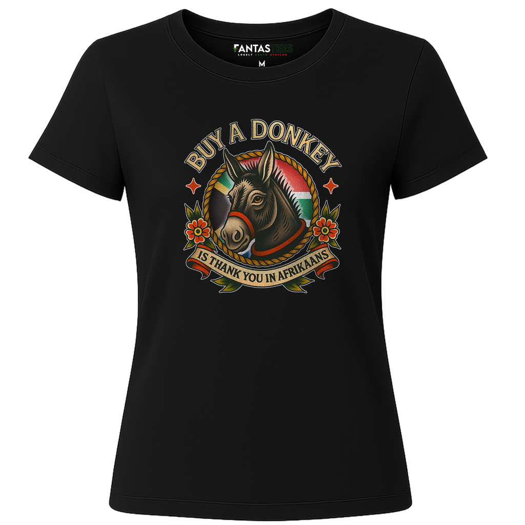 Buy A Donkey | Ladies Premium Crewneck T-Shirt