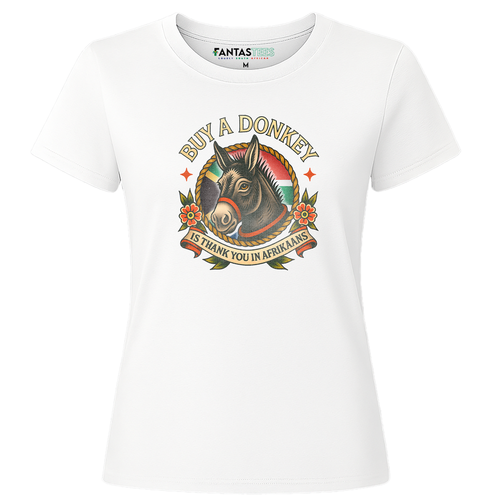 Buy A Donkey | Ladies Premium Crewneck T-Shirt