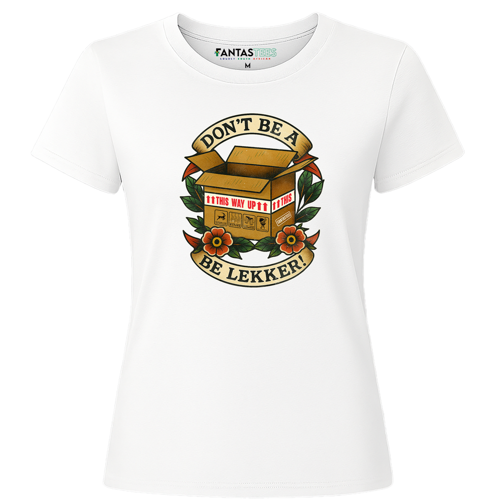 Don't Be A Doos. Be lekker| Ladies Premium Crewneck T-Shirt