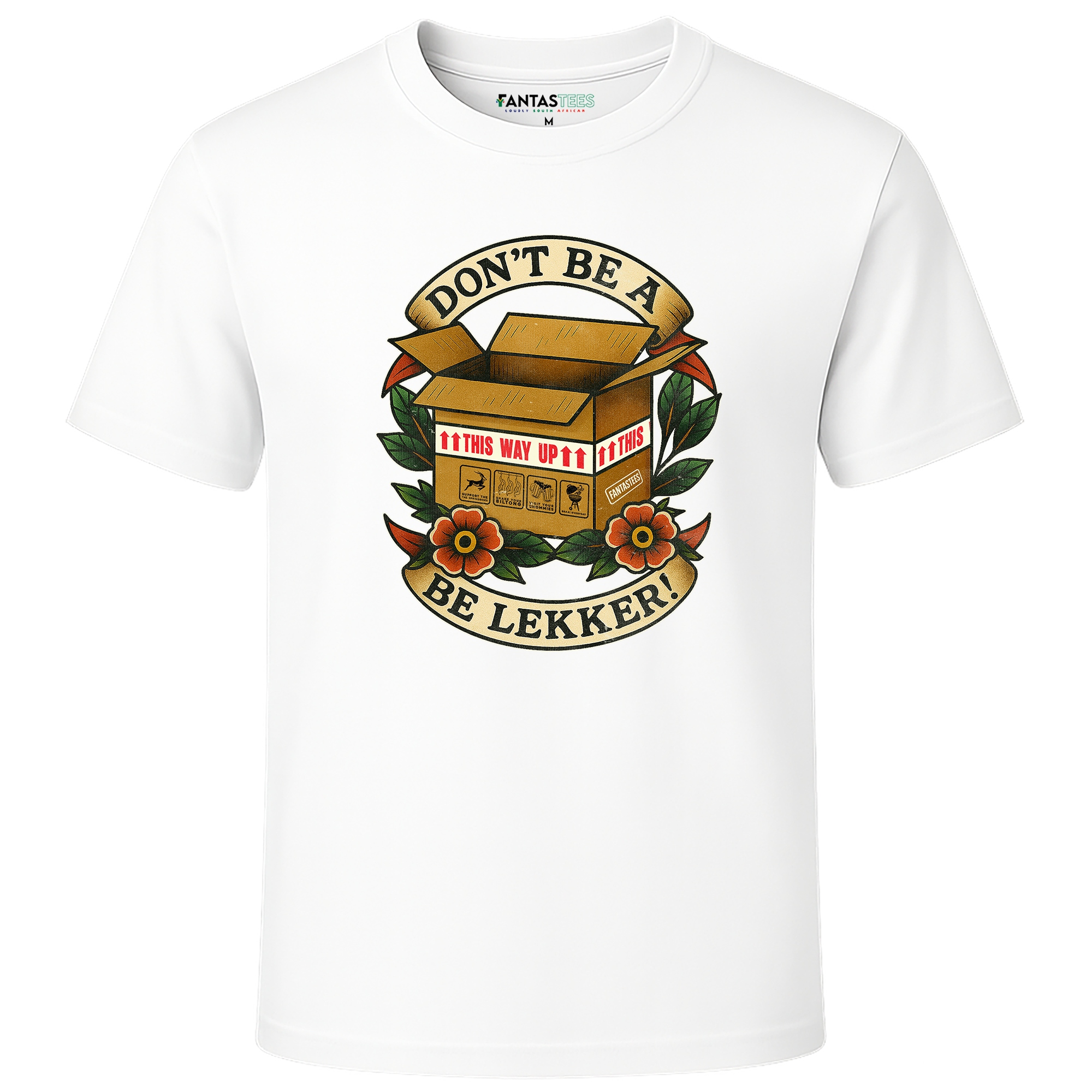 Don't Be A Doos. Be Lekker | Mens Premium Crewneck T-Shirt
