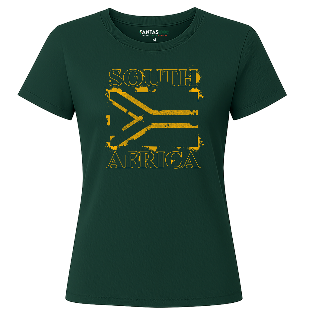 Graffiti South African Flag | Ladies Premium Crewneck T-Shirt