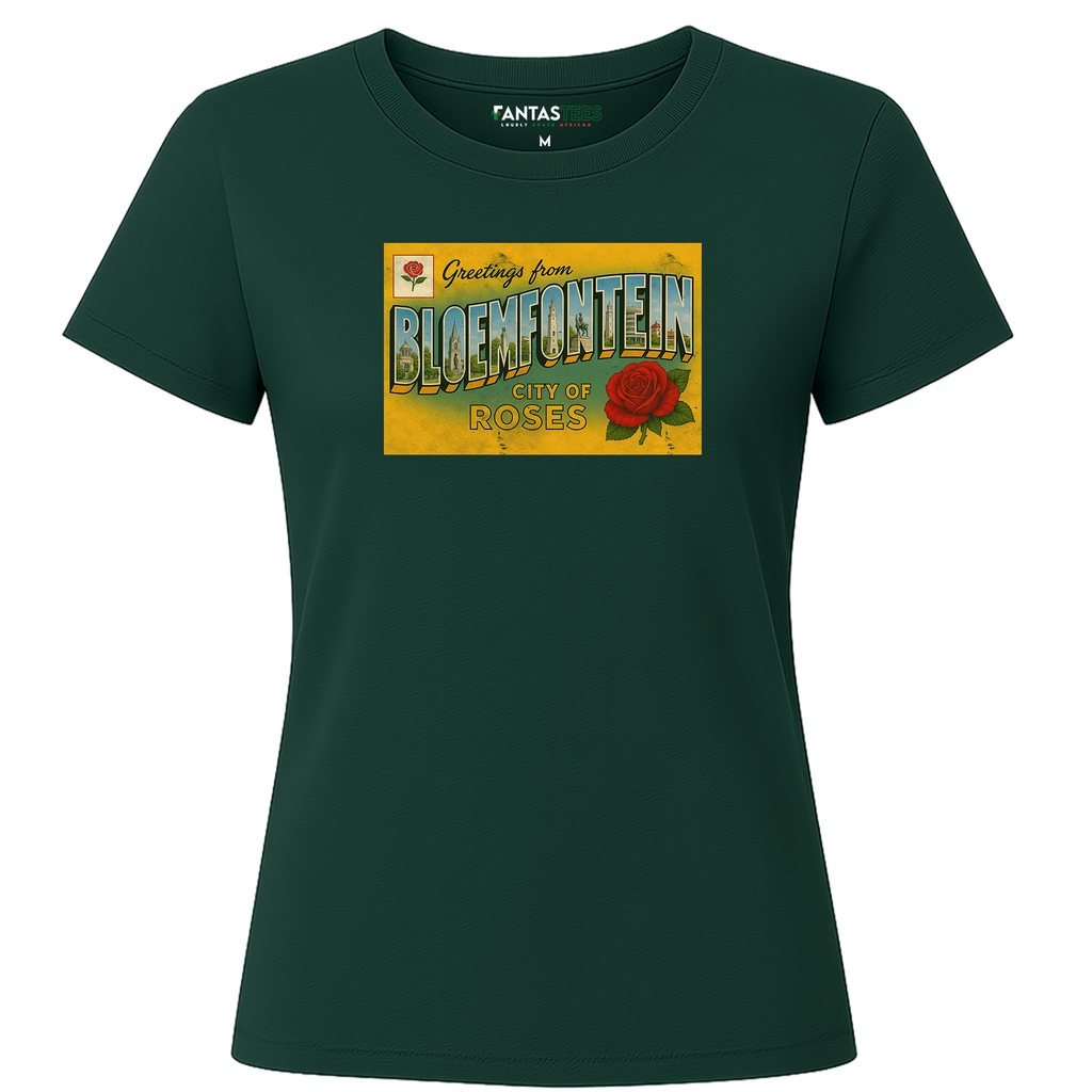 Bloemfontein Postcard Print | Ladies Premium Crewneck T-Shirt