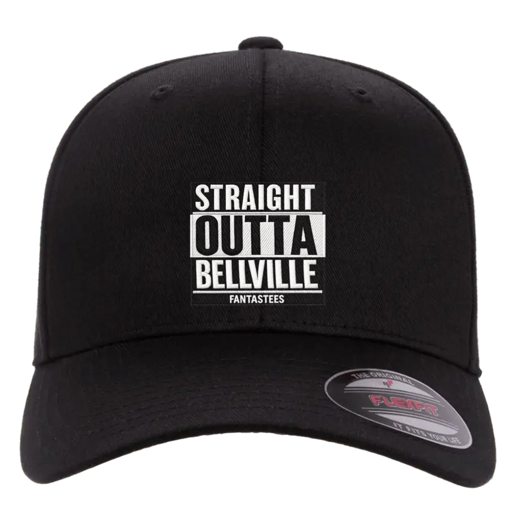 Embroidered Straight Outta Bellville Jon The Don Fitted Cap