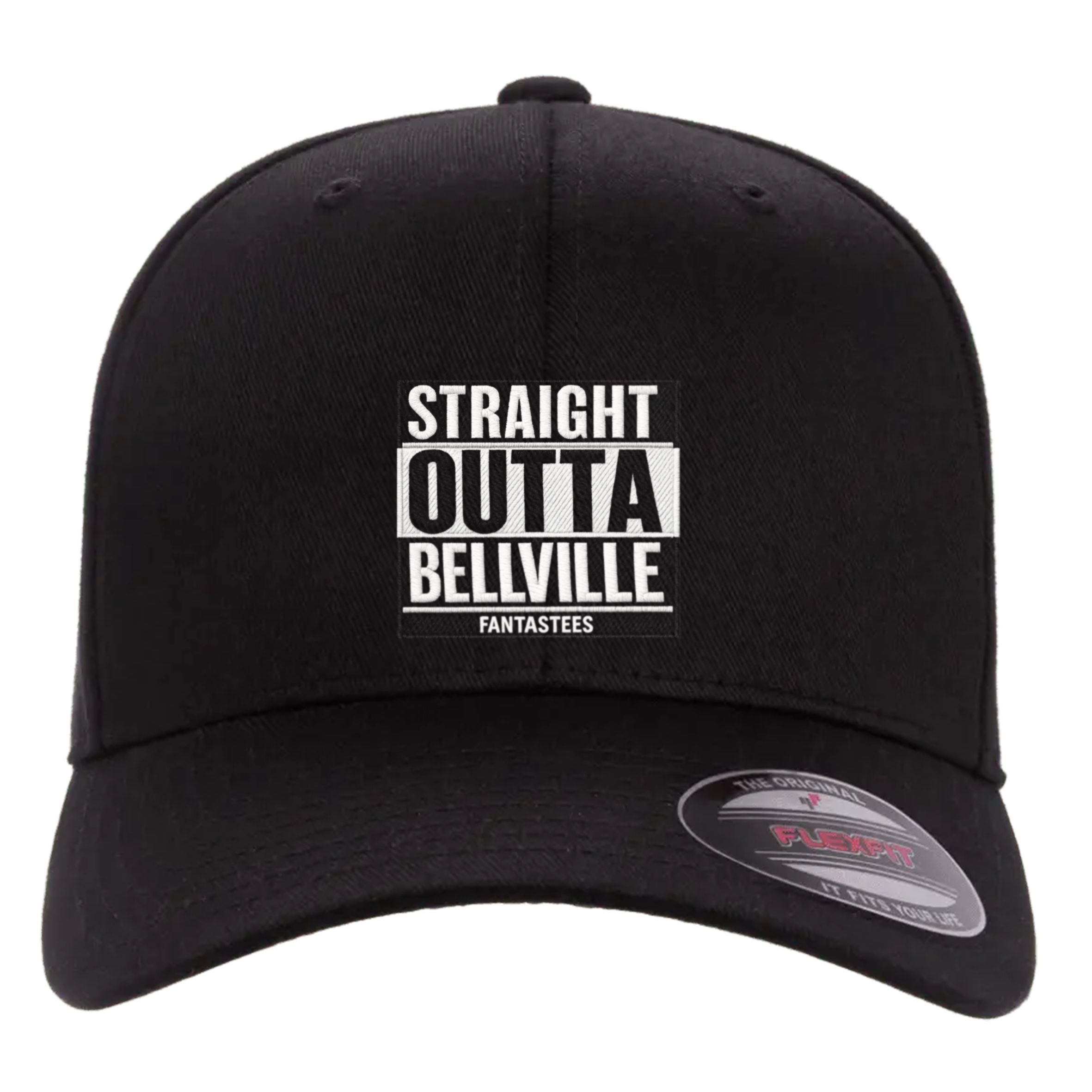 Embroidered Straight Outta Bellville Jon The Don Fitted Cap