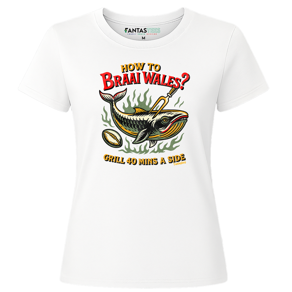 Braai Wales| Ladies Premium Crewneck T-Shirt