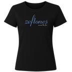 Zeftones Blue Print | Ladies Premium Crewneck T-Shirt